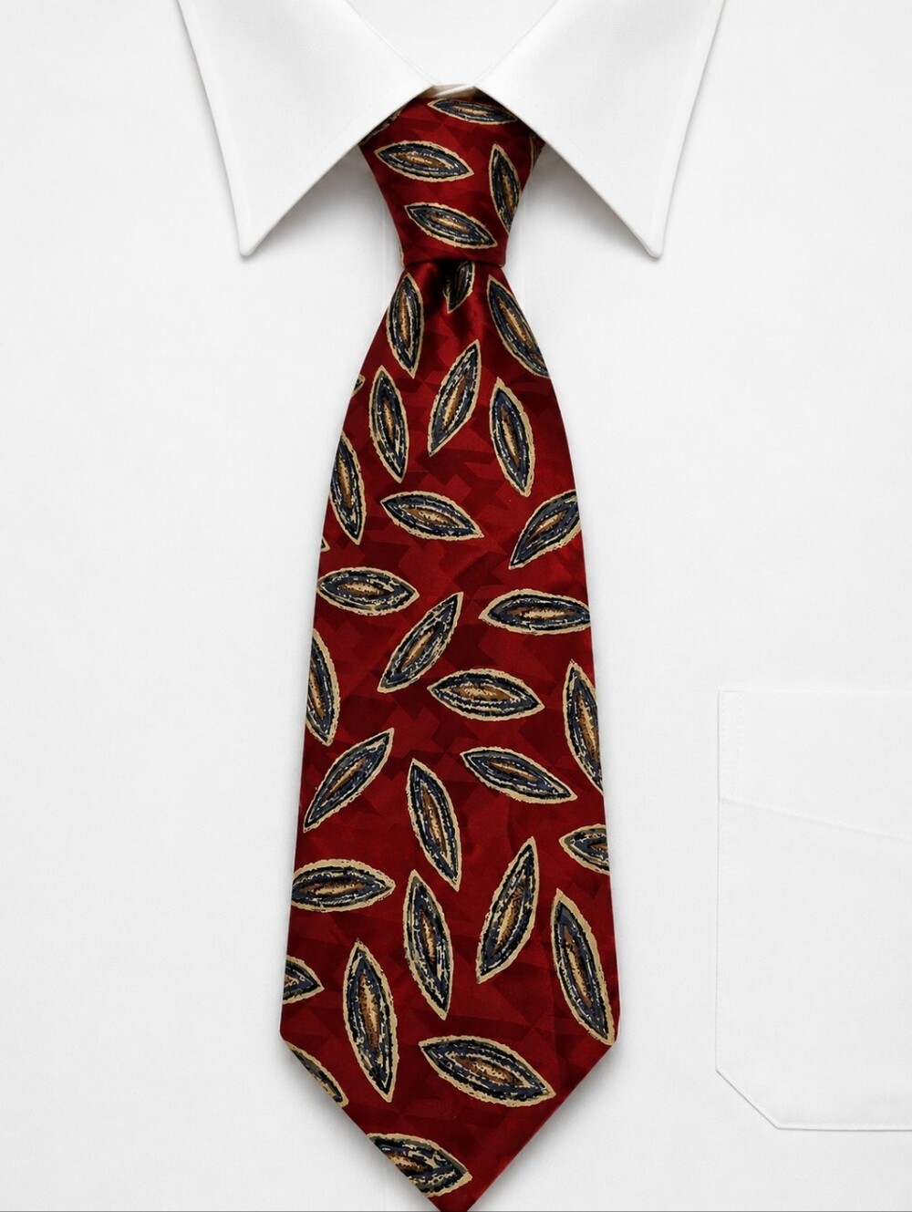 ROBERT TALBOTT Red Patterned Silk Tie